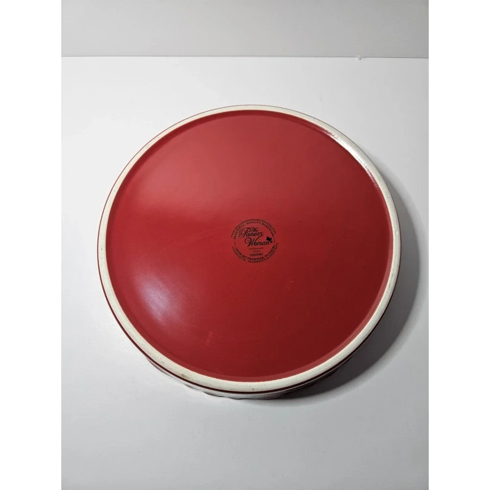The Pioneer Woman Winter Bouquet Ceramic 10 Inch Pie Pan Bakeware Dish 2818DMT